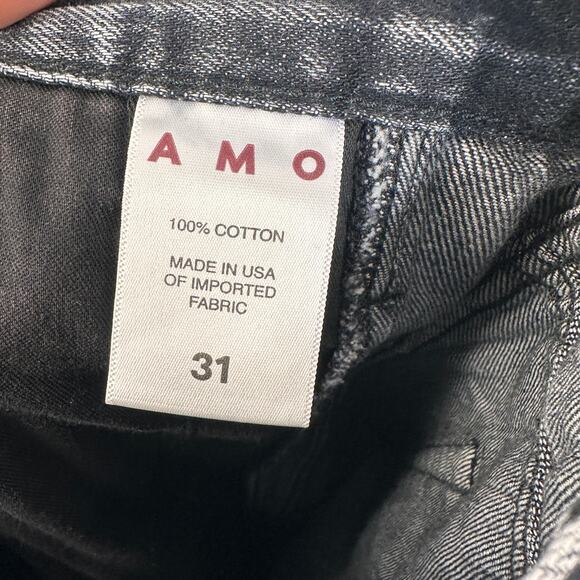 AMO NWT Marcella Pleated Wide Leg Jean in Frosty Black // 31 - Picture 11 of 16